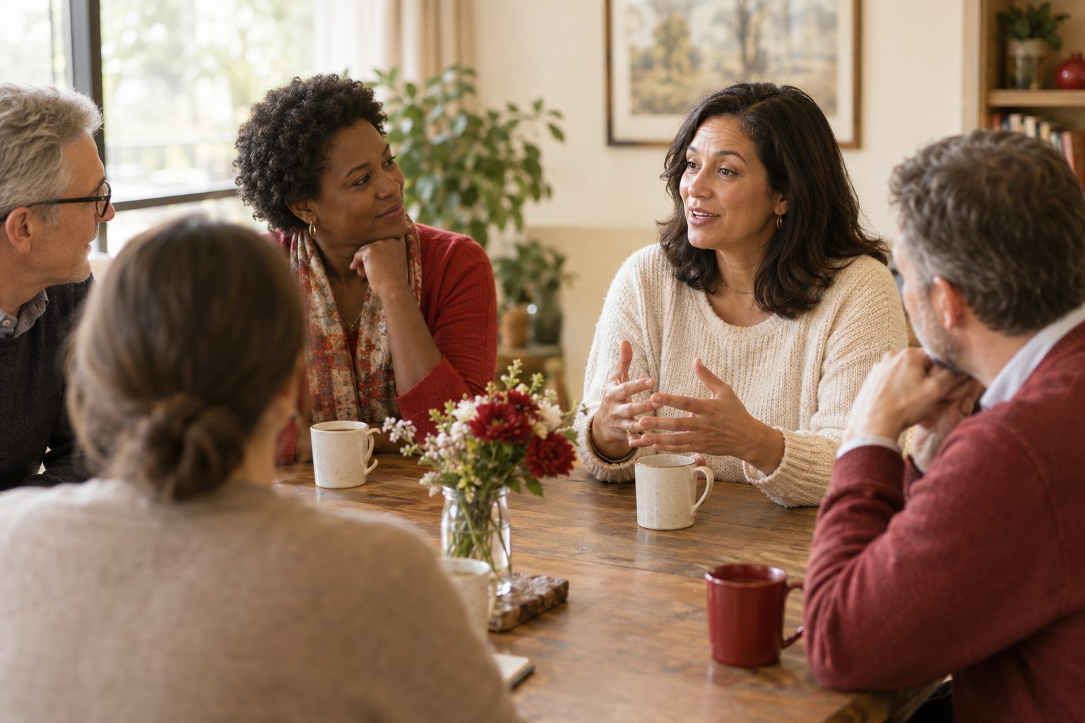 Board members in conversation